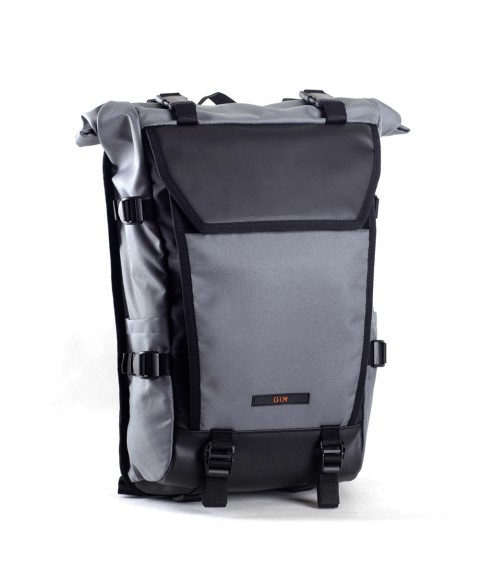 Backpack GIN Aviator with ties steel (360128)