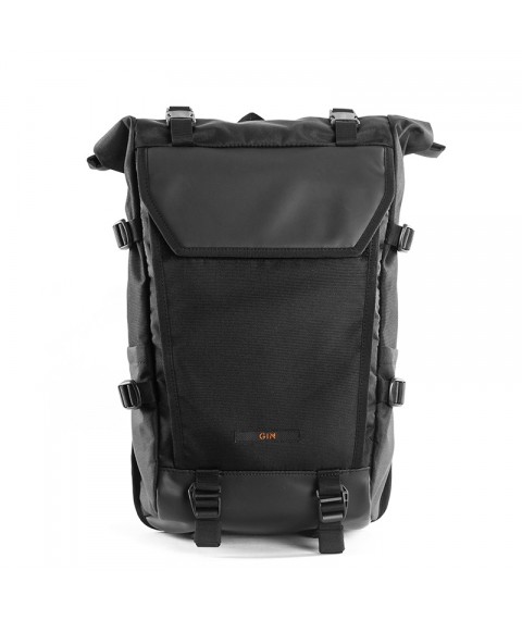 Backpack GIN Aviator with zip ties black (360130)