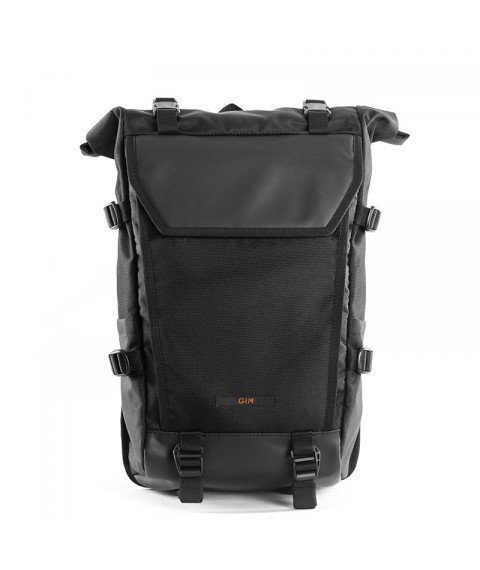 Rucksack GIN Aviator mit Riemen schwarz (360130)