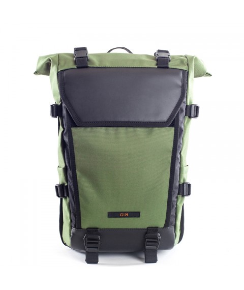 Backpack GIN Aviator with zip ties olive (360129)