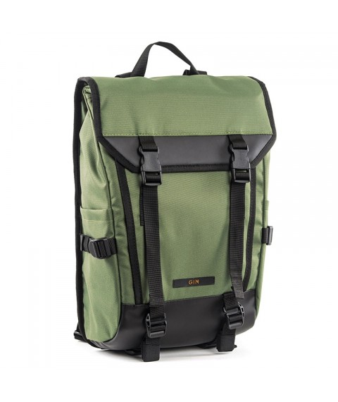 Backpack GIN Forester with zip ties olive (350133)