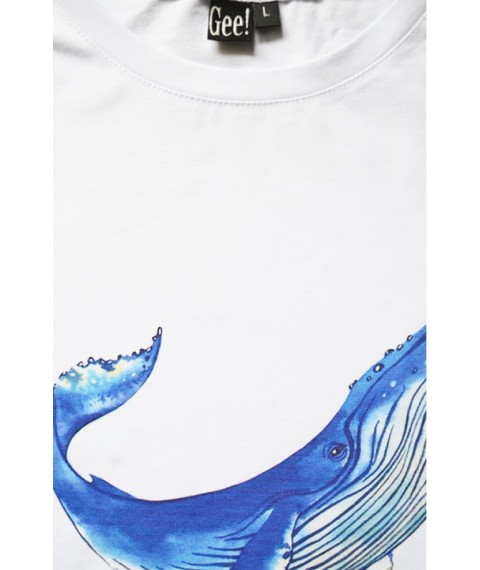 Белая футболка с китом