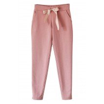 Powdery trousers with a wide ribbon (no fleece)