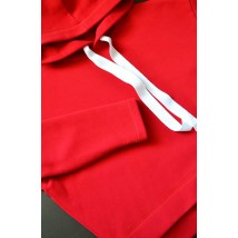 Roter Oversize-Hoodie (geb?rstet/ungeb?rstet)