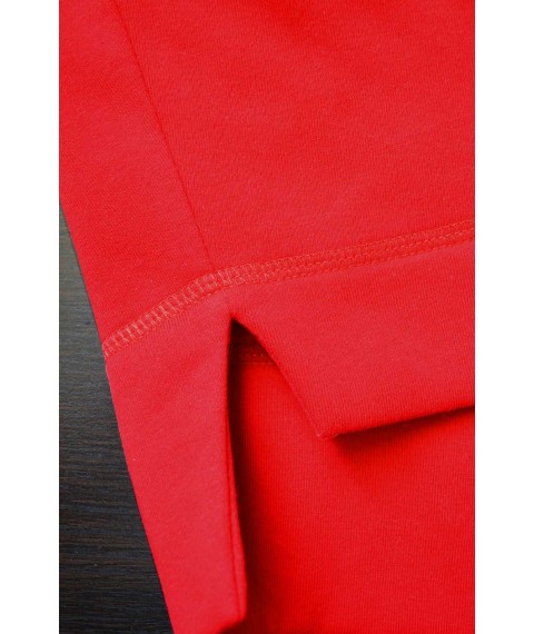 Roter Oversize-Hoodie (geb?rstet/ungeb?rstet)