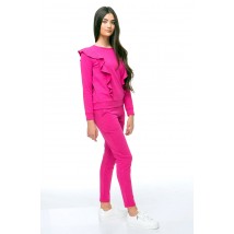 Fuchsia sweatshirt with flounces