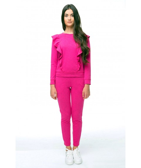 Fuchsia sweatshirt with flounces