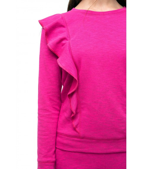 Fuchsia sweatshirt with flounces