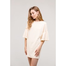 Pale yellow dress with frilled sleeves