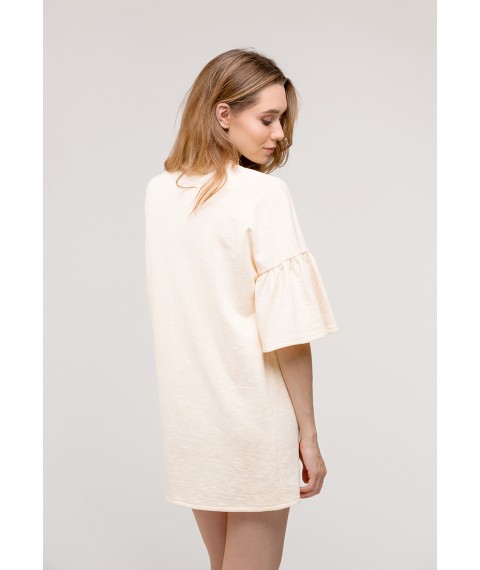 Pale yellow dress with frilled sleeves