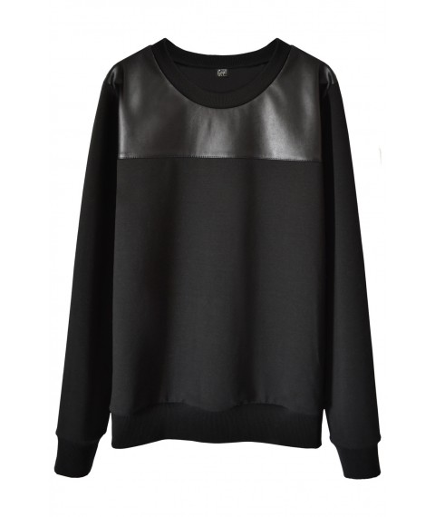 Sweatshirt mit Lederpasse