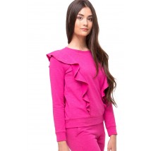 Fuchsia sweatshirt with flounces