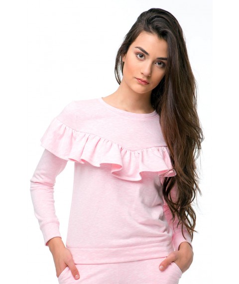 Rosa Sweatshirt mit Volants