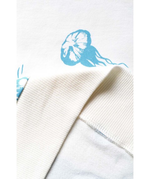 White sweatshirt with jellyfish (without fleece)
