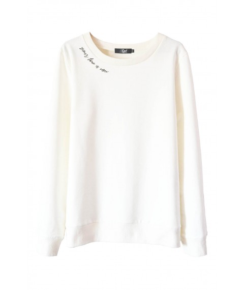 White sweatshirt Your time is now (unbrushed)