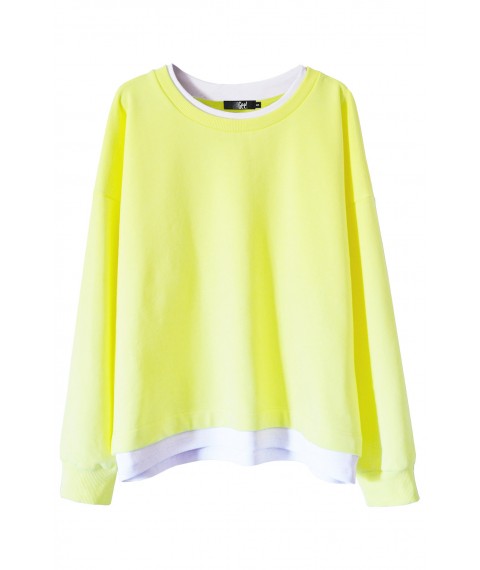 Zitronen-Sweatshirt mit T-Shirt-Imitat