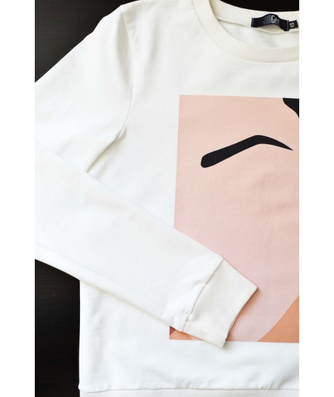 Sweatshirt mit Face-Print (unbrushed)