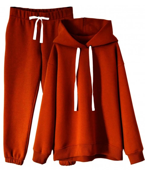 Terracotta jersey suit (no fleece)