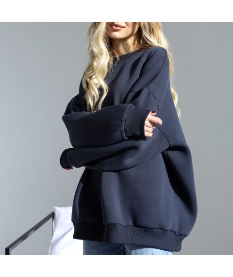 Oversized sweatshirt in graphite color (brushed)