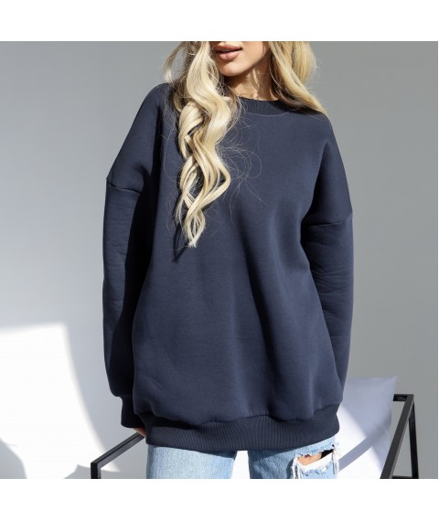 Oversized sweatshirt in graphite color (brushed)