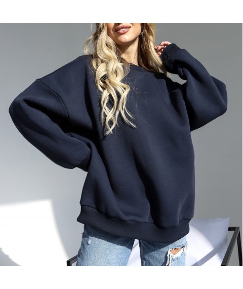 Oversized sweatshirt in graphite color (brushed)