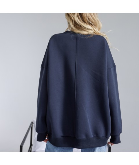 Oversized sweatshirt in graphite color (brushed)