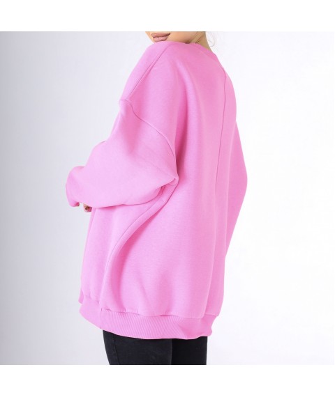 Oversize-Sweatshirt Hot Pink (geb?rstet)