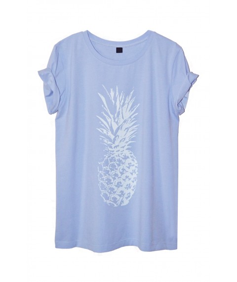 Голубая футболка с ананасом