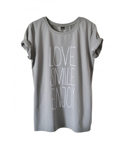 Gray slogan T-shirt