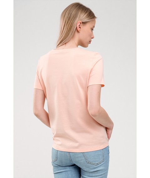 Персиковая футболка с одуванчиками