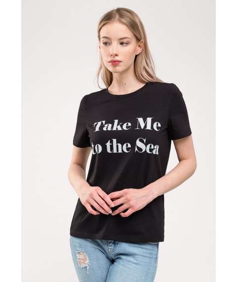 Schwarzes T-Shirt Bring mich zum Meer