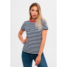Striped T-shirt with contrasting collar