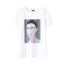 T-Shirt mit Lady-Print
