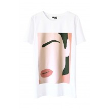 T-Shirt mit Face-Print