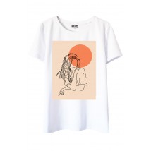 Wei?es T-Shirt mit Katrine-Aufdruck