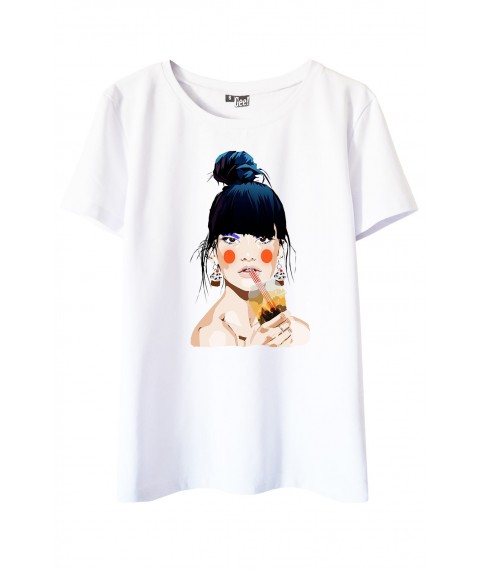 White T-shirt with Alisha print