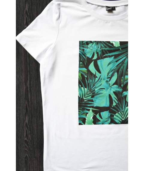 White t-shirt with floral print