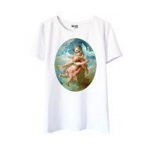 White T-shirt with cupids