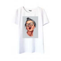 White Christie print T-shirt