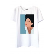 White T-shirt with Mira print
