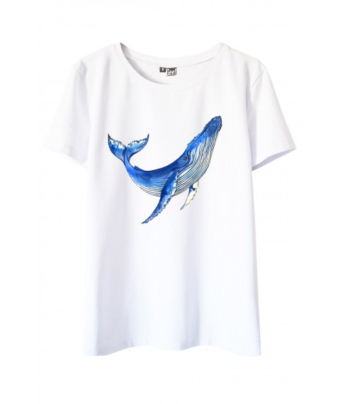 White t-shirt with whale