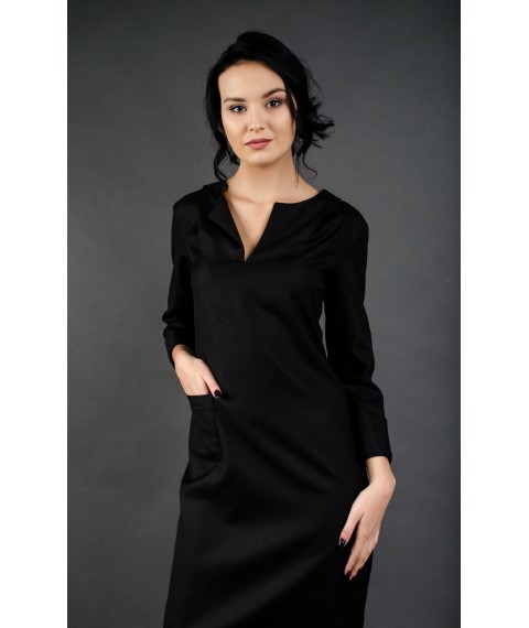 Сукня чорного кольору з довгим рукавом