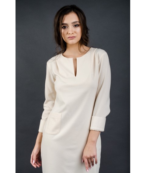 Milk dress with long sleeves