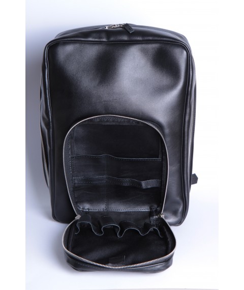 Bagster backpack from handmade genuine leather (MULTIl7661BPBL)