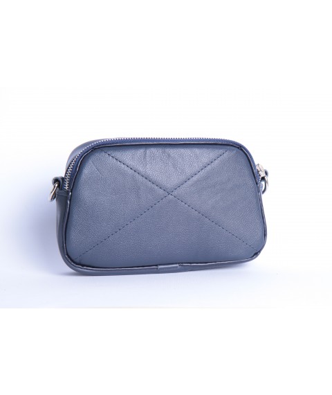 Bagster bag from handmade genuine leather (FOX1BLUE)