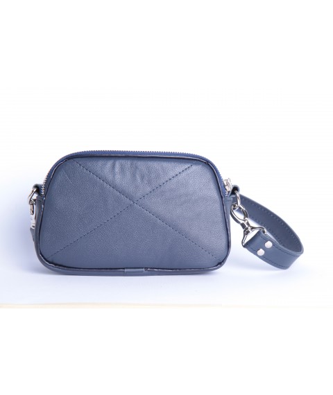 Bagster bag from handmade genuine leather (FOX1BLUE)