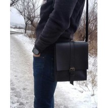 Bagster bag from handmade genuine leather (MSB3BLK)