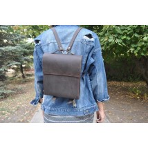 Bagster backpack from handmade genuine leather (SMBP8BRO)