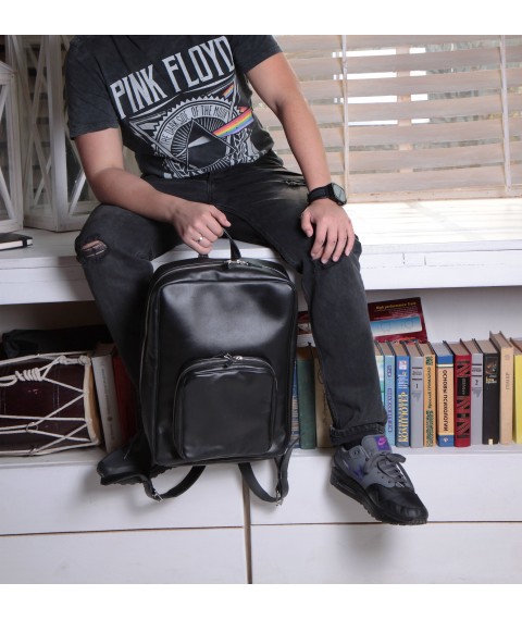 Handmade genuine leather Bagster backpack (MULTIl7661BPBL)