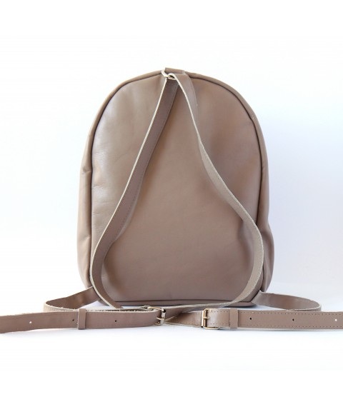 Bagster backpack from handmade genuine leather (BP2BEIGE)